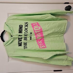 Torrid size 3x lime green sex pistols fleece cropped hoodie